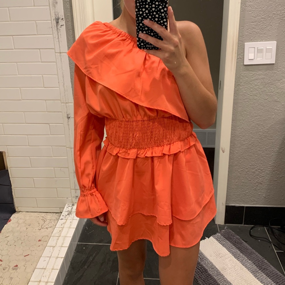 BOOHOO One Shoulder Mini Dress